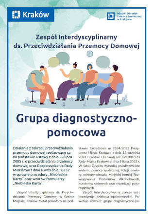 Rola i zadania Zespołu Interdyscyplinarnego i Grupy Diagnostyczno Pomocowej - ulotka